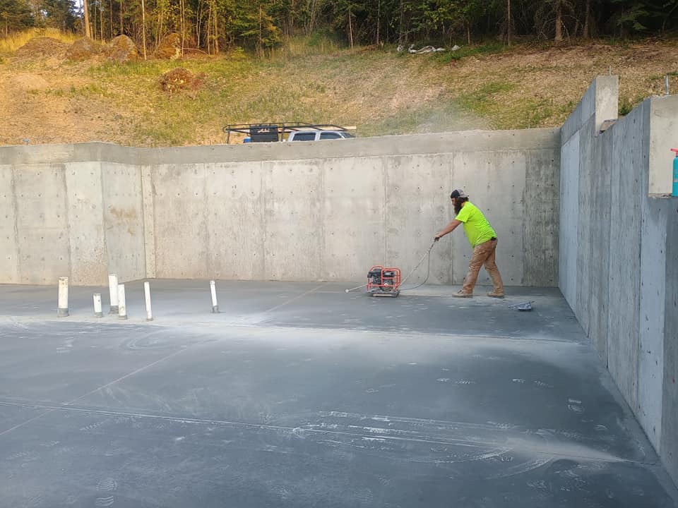 Concrete foundation interior